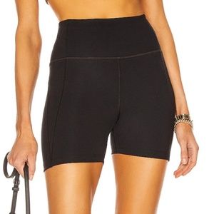 Girlfriend Collective High Rise Run Shorts in Black Large NWT